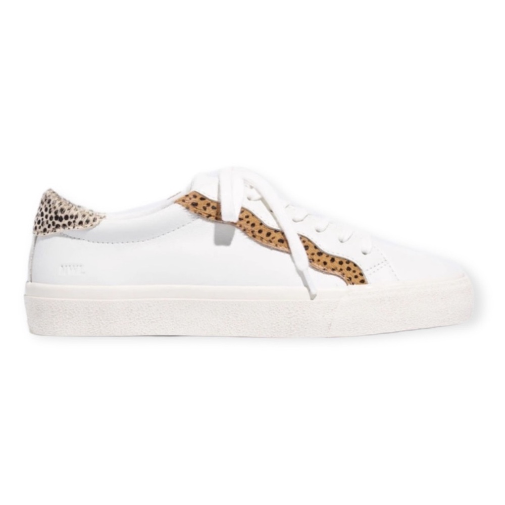 MADEWELL | MWL Sidewalk Low-Top Sneakers in Leather and Calf Hair: Wave Edition